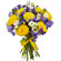 bouquet of yellow roses and irises. Pakistan