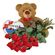 red roses with teddy and chocolates. Pakistan