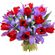 bouquet of tulips and irises. Pakistan